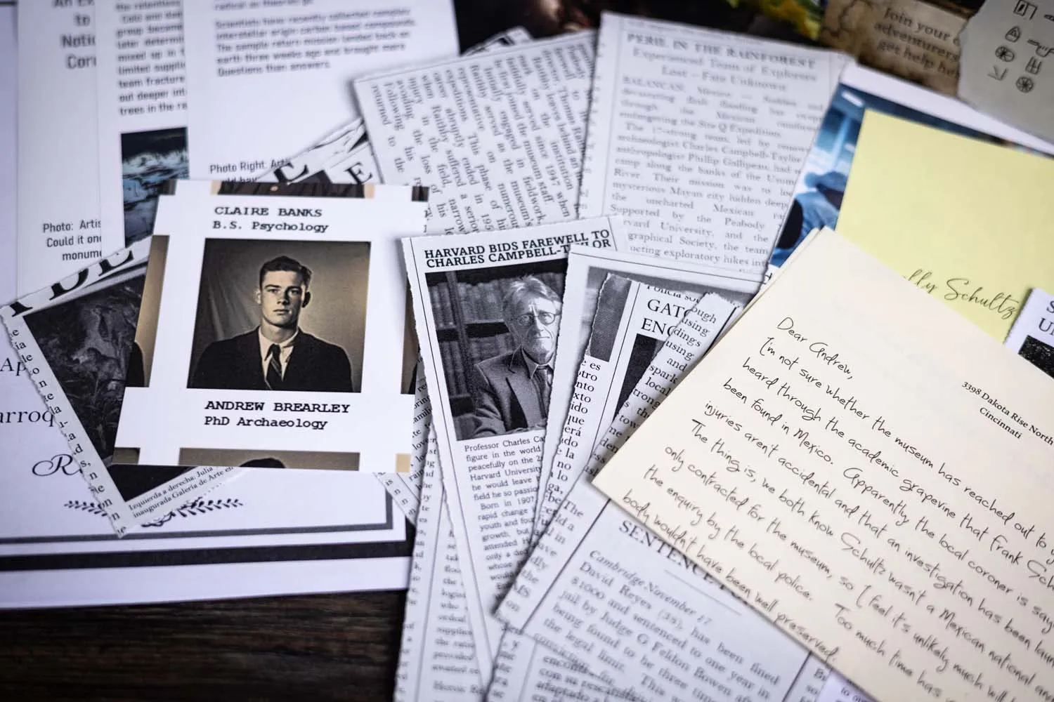 Investigator's notebook open across the Site Q entries — the kind of records we keep and never share