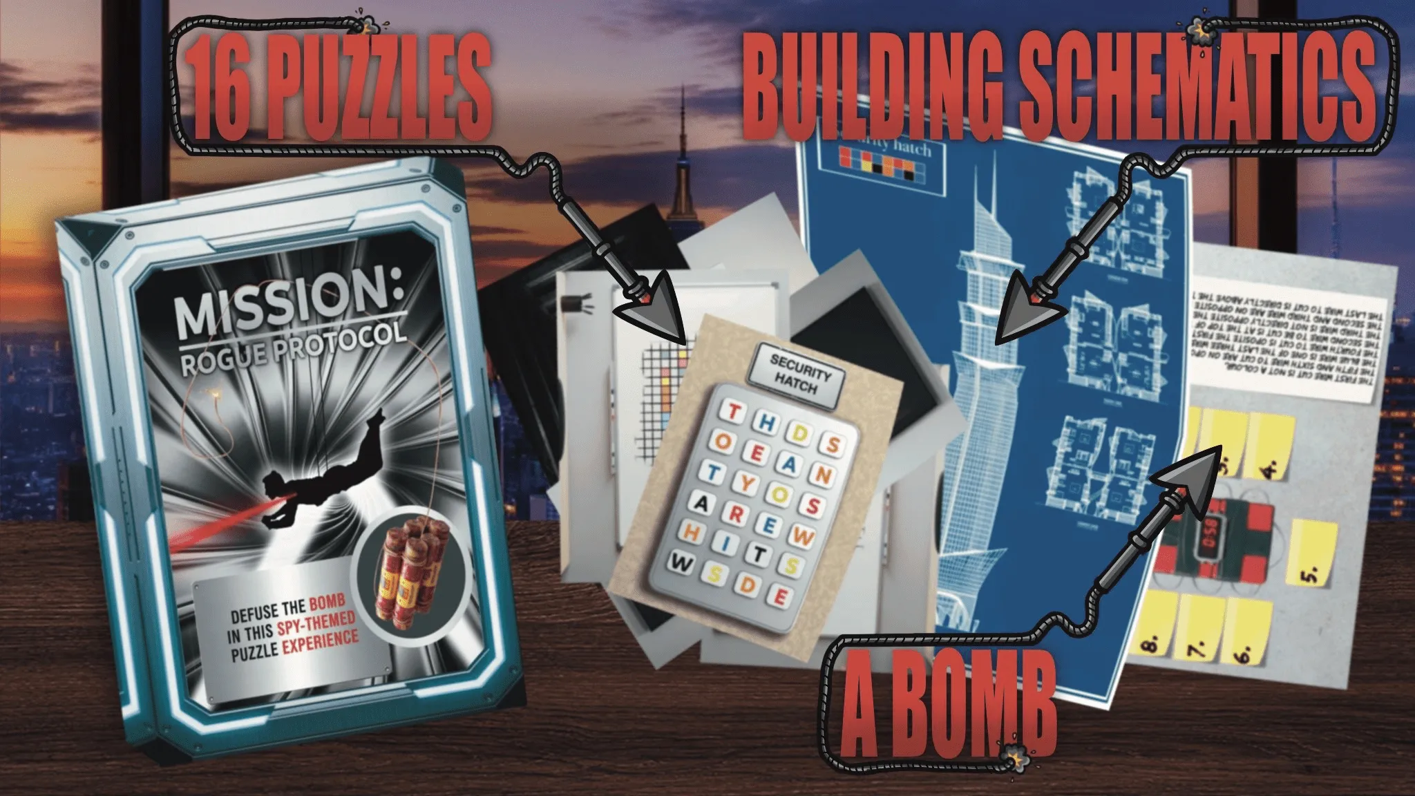 Mission Rogue Protocol puzzle box marketing artwork