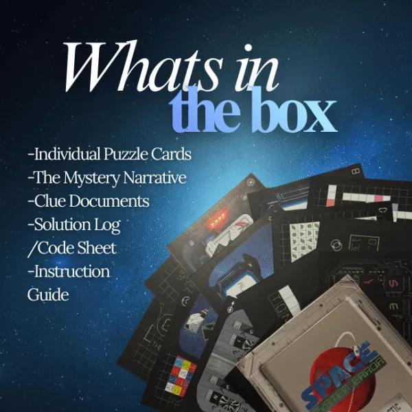 Space: System Error puzzle box contents laid out