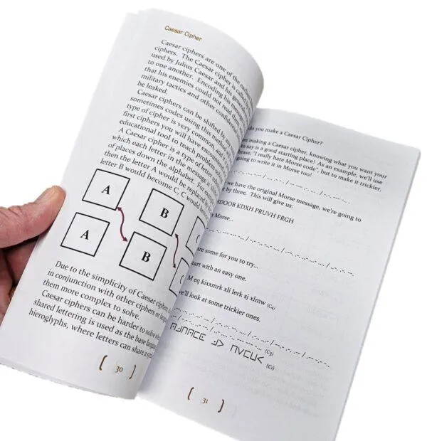 Inside the Pocket Guide to Cipher Solving — example page